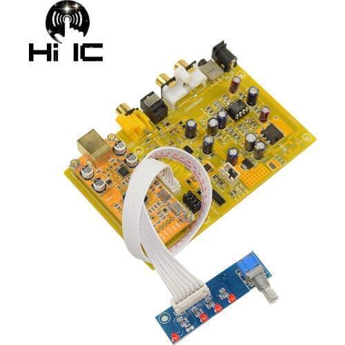 ES9038 Q2M I2S DSD Optical Coaxial Input HiFi Decoder DAC Headphone Output Support XMOS-XU208/SA9227 3-way Audio Signal Switch