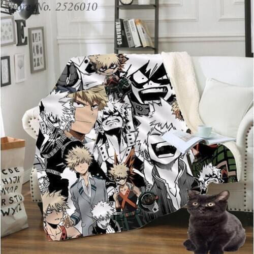 My Hero Academia Blanket 3D Print Anime Adult Fleece Quilt Teens Travel Sofa Keep Warm Child Throw Plush Blankets Bedspread 04