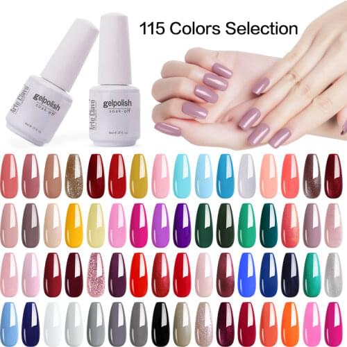Arte Clavo High Quality Nail Gel Polish 8ml Glass Bottle Bright Color Glitter Varnish Nail Polish Nail Art Manicure Gel