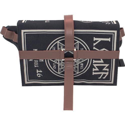 Gothic Magical Spell Book Messenger Crossbody Bag Gift Cosplay Adjustable for Students Best Sale-WT