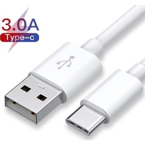 Type C Cable 1m Charging Type-C Kable for Huawei P30 P20 Mate 20 Pro Phone Supercharge QC3.0 USB C Cabo