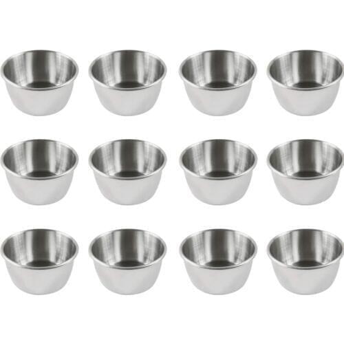 Quality 12Pcs Stainless Steel Container Food Storage Containers for Portion Control Sauces Spices Liquid Dips