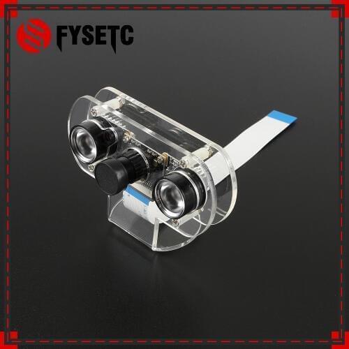 Raspberry Pi 3 Night Vision Camera 60/130 Degree Focal Adjustable Camera+Acrylic Holder Bracket HeatSink For Pi 3 Model B B Plus