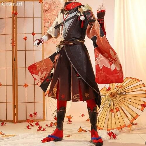 Anime Genshin Impact Kiryu Kazuha Cosplay Costume Gorgeous Game Suit Uniform Halloween Carnival Party Outfit For Men 2021 NEW