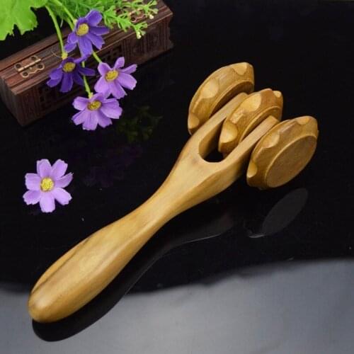 Meridian Massage Wooden Massage Roller Plantar Reflexology Acupuncture Therapy Acupoint Rub Row Wooden Massage Roller Health