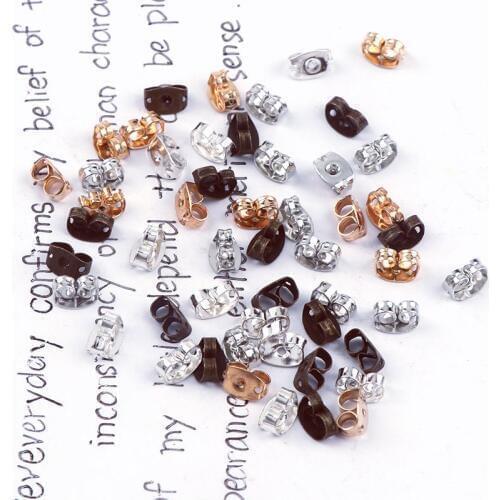 6x4mm Metal Butterfly Earrings Earnuts Ear Pad Plugging Back Stopper Setting DIY Earring back Earstud Findings