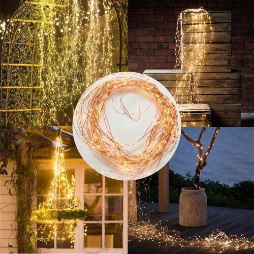 Outdoor Solar Vines Branch LED String Fairy Light Outdoor Garden Fence Tree LED String Fairy Branch Light