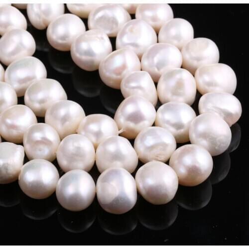 Natural Freshwater Pearl Potato Shaped White For Making Necklaces Bracelets And Earrings 11-12mm