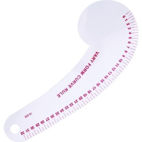 Nonvor French Curve Ruler Tailor Measuring Clear Sewing Drawing Ruler Yardstick Sleeve Sewing Ruler Line