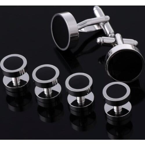 2021 New 6Pcs Fashion Mens Tuxedo Cufflinks Formal Costume Shirt Studs Cuff Links Set 2020 trend