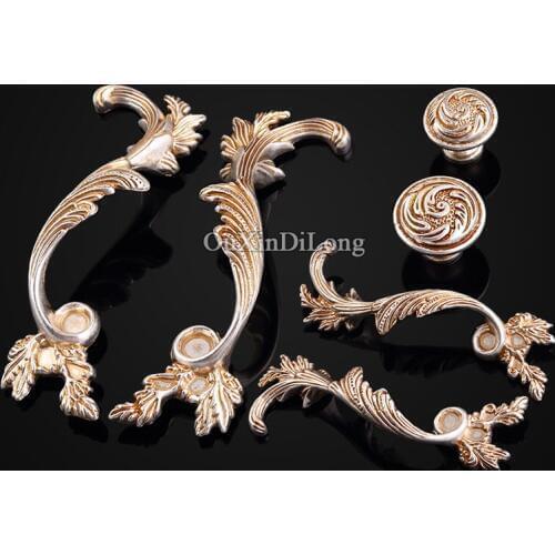 NEW 5Pair or 10PCS Furniture Handles European Antique Drawer Dresser Wardrobe Cupboard Cabinet Kitchen Pulls Handles and Knobs