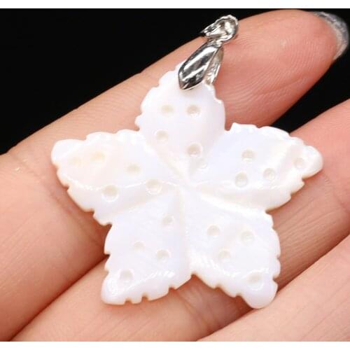 New Style Natural Stone Pendant Five-Pointed Star Shell Charms For Jewelry Making DIY Necklace Bracelet Earrings Accessory