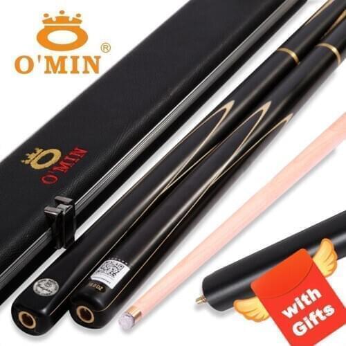 O'min Enlighten 3/4 Billiard Cue Snooker Cue High Quality Hard Maple Shaft Professional Billard Snooker Cue with Excellent Gifts