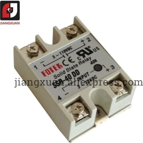 Single Phase Fotek Type Solid State Relay SSR 40DD 3-32VDC Input to 5-60VAC Output SSR Solid State Relay for Fotek