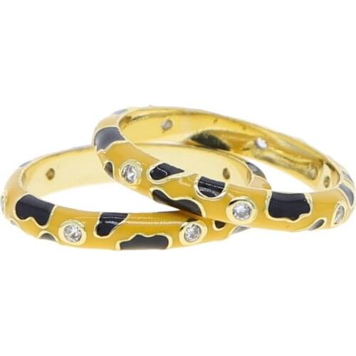 Wholesale Rings Leopard Print Enamel High Quality Womens Ring Engagement Wedding Party Gift Fashion Jewelry