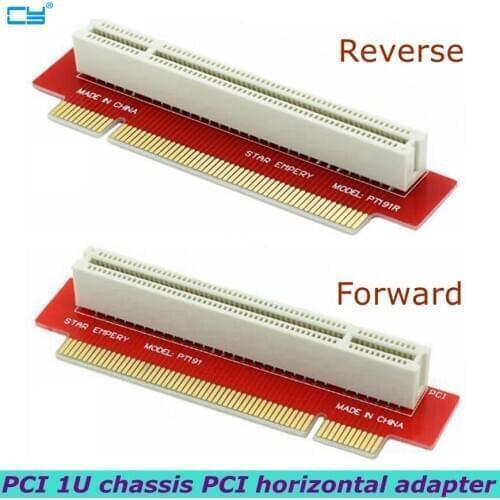 PCI reverse card forward card 1U chassis PCI horizontal adapter PT191 1U 90 degree 32-bit PCI riser card rack installation gold