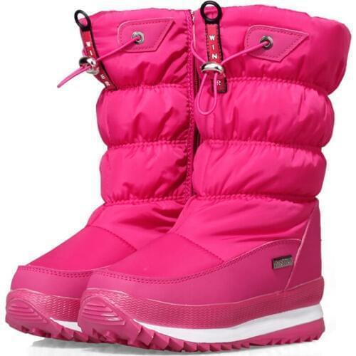 Plush Mid-calf Boots Female Winter Boots Women Fur Warm Snow Boots Waterproof Light Non-slip Women Boots Winter Shoes Women