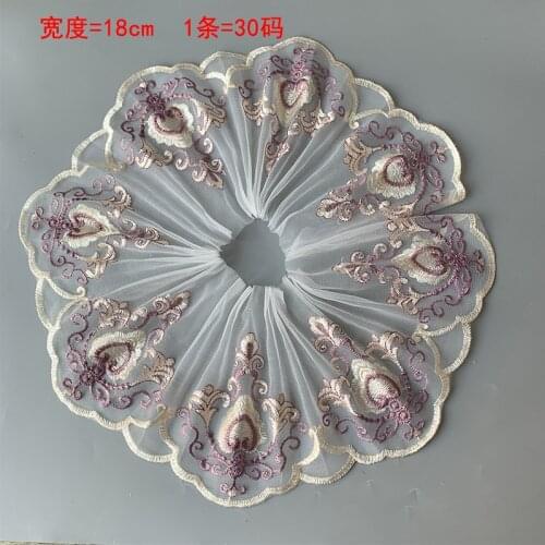30Yards Venice Venise Laces Purple Coffee Embroidery Applique Bridal Lace Trim DIY Sewing Accessories for Clothing