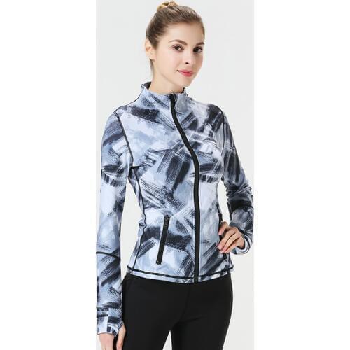 Women Sportswear Zipper Quick Dry Sport Jacket Outwear Yoga Gym Professional polyester Snow running clothing