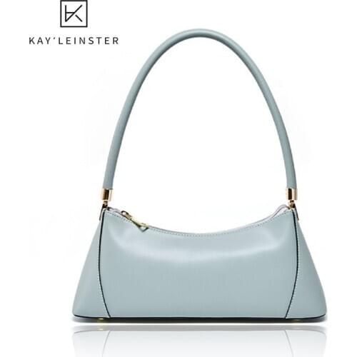 Genuine Leather Shoulder Bags For Women 2020 New Autumn Winter Underarm Elegant Vintage Baguette High Capacity Women Bags