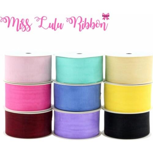 1-1/2"38mm Colorful Shimmer Sheer Organza Ribbon DIY Wedding Party Decor Gift Bowknots Making 25yards/roll