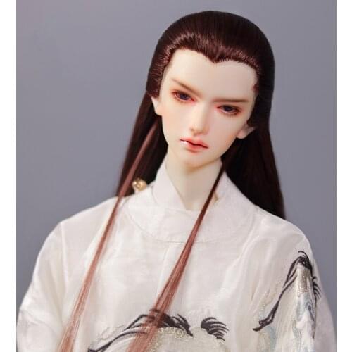 1/4 1/3 BJD Wig Ancient Costume Hanfu Long Hair Vintage Samurai Basic Wigs For BJD/SD SSDF Strong Uncle Doll Accessories C120-B