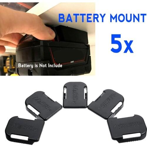 LEORY 5Pcs 18V Battery Mounts Storage Stand Holder Slots Shelf Rack Stands for Makita BL1860B BL1850B BL1860 BL1850