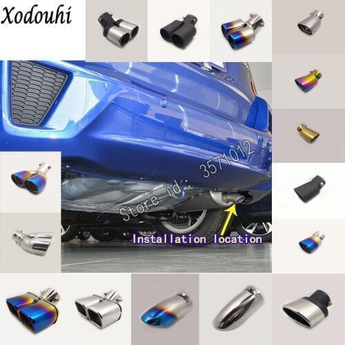 For Honda Fit jazz 2014 2015 2016 2017 car cover muffler exterior end pipe dedicate exhaust tip tail outlet ornament vent 1pcs