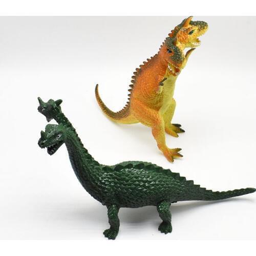 1pcs 15-18cm Simulated Double head Solid Dinosaur Model Set Dinosaur Toys Tyrannosaurus pterosaur Tricerosaur