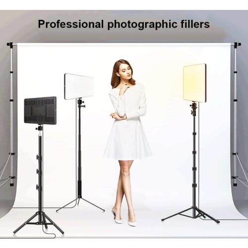 10 Inch Led Fill Light Photography Lighting Food Jewelry Mobile Phone Holder Tripod Camera Tablet Lamp Desktop Floor Stand