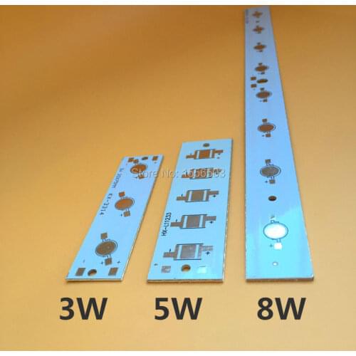 10 Pcs/lot LED High power PCB Board Empty Plate Lamp Panel Aluminum Heat sink for 3W 5W 8W Strip Rectangle LED Lamp Base