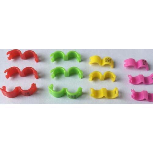 1000pc ring bands with number 1-100 6 colors 2.7/3/4/4.5/5mm open clip ring