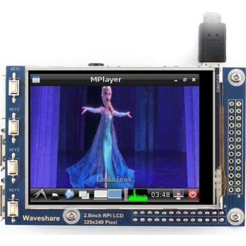 Waveshare 2.8inch RPi LCD (A) Resistive Touch Screen TFT Display Designed for Raspberry Pi 320*240 resolution SPI Interface