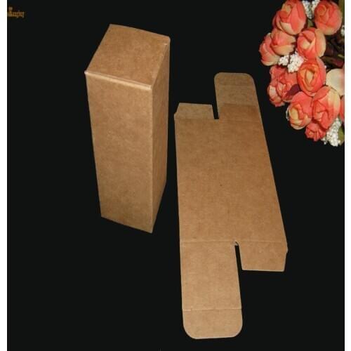 2019 100pcs/lot 1.7x1.7x15.3cm 10ml Kraft Paper Boxes Diy Slender Lipstick Perfume Essential Oil Bottle Tubes Spray Pen
