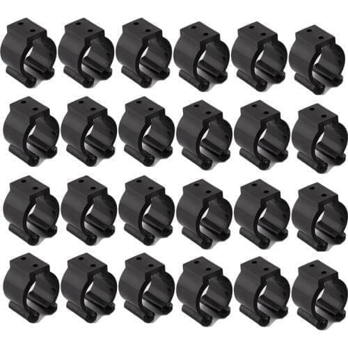 24 Pack Wall Mounted Fishing Rod Storage Clips Clamps Holder Billiard Cue Organizer, Fishing Pole Holder Storage Rack
