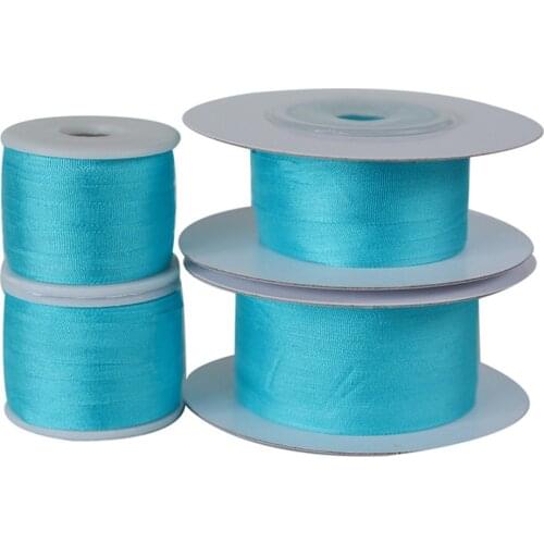 248 Teal 100% Pure Silk Ribbon for Embroidery Handcraft,Double Face Taffeta Silk Tape 2/4/7/10/13/25mm,10/30/100m pk