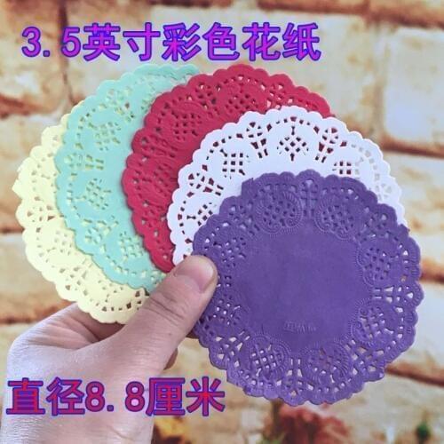 3.5inch mini cute diy Paper doilies sweet decorating lace placemats food grade cake accessorieslace 200pcs/lot