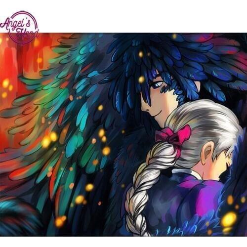 5D DIY Diamond Painting resin Diamond Mosaic Anime Couple Cross Stitch Square Drill Home Decor Diamond Embroidery canvas