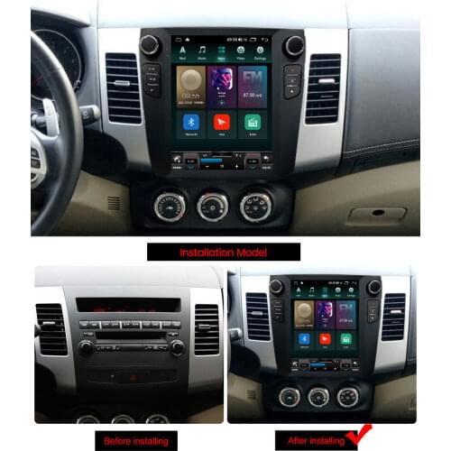 Carplay Car Autoradio GPS Multimedia player For Mitsubishi Outlander Xl 2 2005-2012 Android 11 6GB+128GB IPS Tesla head unit