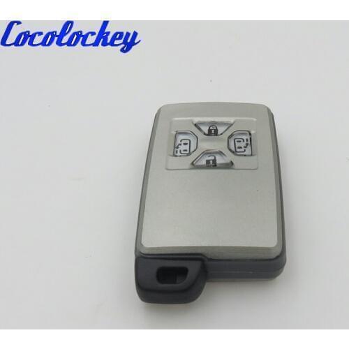 Cocolockey New 4 Button Smart Remote Key Fob Shell for TOYOTA with Small Key Blade No Logo