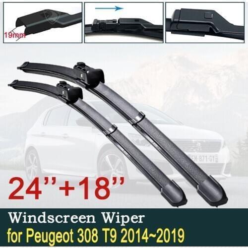 For Peugeot 308 T9 2014 2015 2016 2017 2018 2019 MK2 Car Wiper Blades Front Windscreen Windshield Wipers Car Accessories