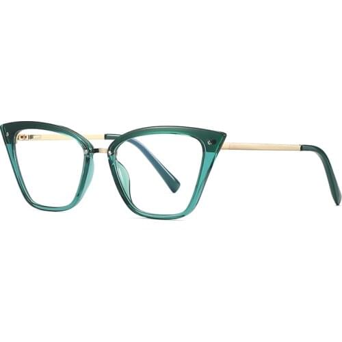 Graceful Vintage Cat Eye Blue Light Glasses Women 2021 Trending Transparent Computer Glasses Female Green Eyeglasses Frame Gafas