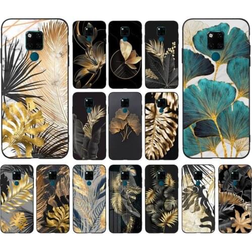 FHNBLJ Golden Cactus Banana Leaf Phone Case for Huawei Mate 20 10 9 40 30 lite pro X Nova 2 3i 7se