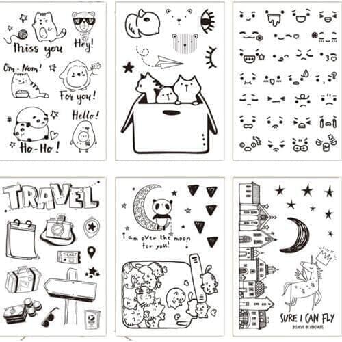 Hot sale Cute pet Transparent Clear Stamps / Silicone Seals Roller Stamp for DIY scrapbooking photo album/Card Making