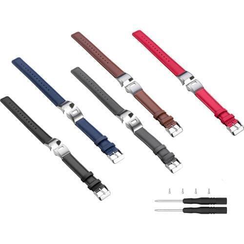 Leather Watch Wristband Strap replacement band for Garmin Vivosmart HR+ Approach X10 X40 GPS Golf New Smart Watches bracelet