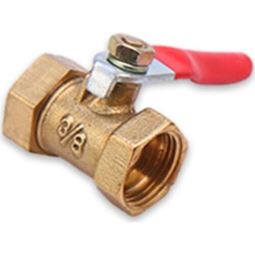 Brass ball valve 1/4'' 3/8'' 1/2'' Female Thread Ball Valve Brass Connector Joint Copper Pipe Fitting Coupler Adapter