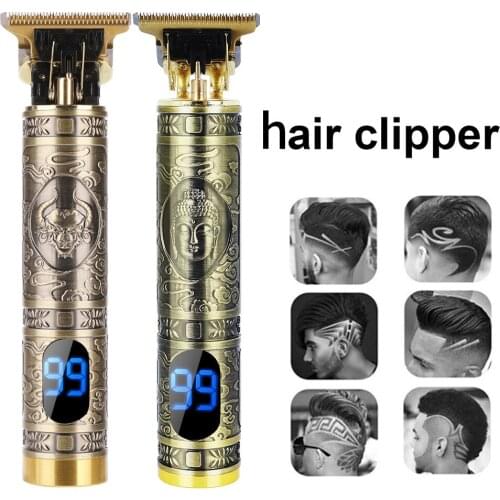 T9 Hair Clipper Professional Electric Hair Trimmer Barber Cordless Shaver Trimmer Beard 0mm Men Hair Cutting Machine for Men