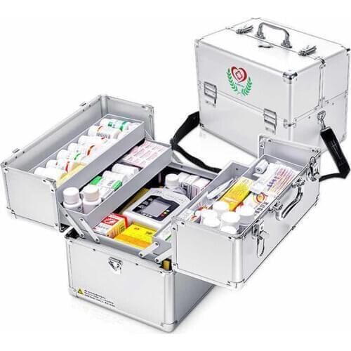 Medical kit Household extra-large small multi-functional medical kit multi-layered first-aid kit aluminum medical kit
