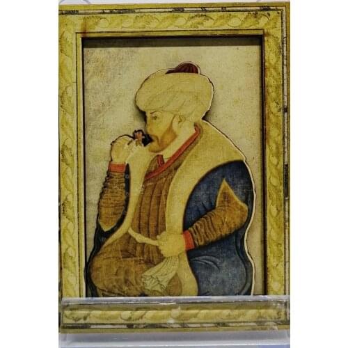 Mehmed the Conqueror Suleiman the Magnificent Ottoman Sultans Levni Ottoman Palace miniature Magnets Handmade Wooden Istanbul