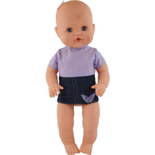 Fashion Denim skirt For 35cm Nenuco Baby Dolls Clothes,Doll Accessories,Children best Birthday Gift(only sell shoes)